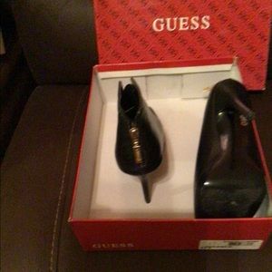 Guess 3 inch Black Leather Bootie